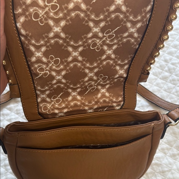Jessica Simpson Brown Leather Crossbody Bag - Picture 5 of 6